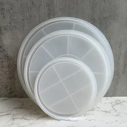 Round Tray Silicone Moulds Small Medium and Large Round Tray Plaster Drip Moulds Home Ornament Making Mold