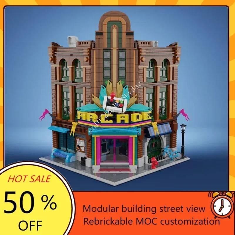 

3345PCS Customized MOC The Last Arcade Modular street view Building Blocks Model Technology Bricks DIY Assembly Kids Toys Gifts