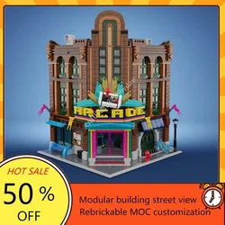 3345PCS Customized MOC The Last Arcade Modular street view Building Blocks Model Technology Bricks DIY Assembly Kids Toys Gifts