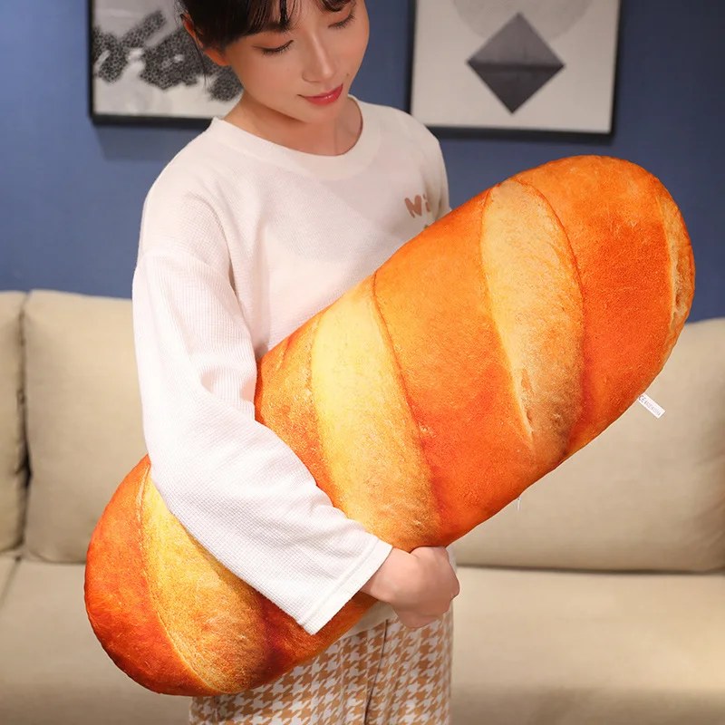 Kawaii Plush Bread Pillow Collection Baguette Sourdough Sesame Cheese Filled And Braided Loaf Soft Wonderful Accent