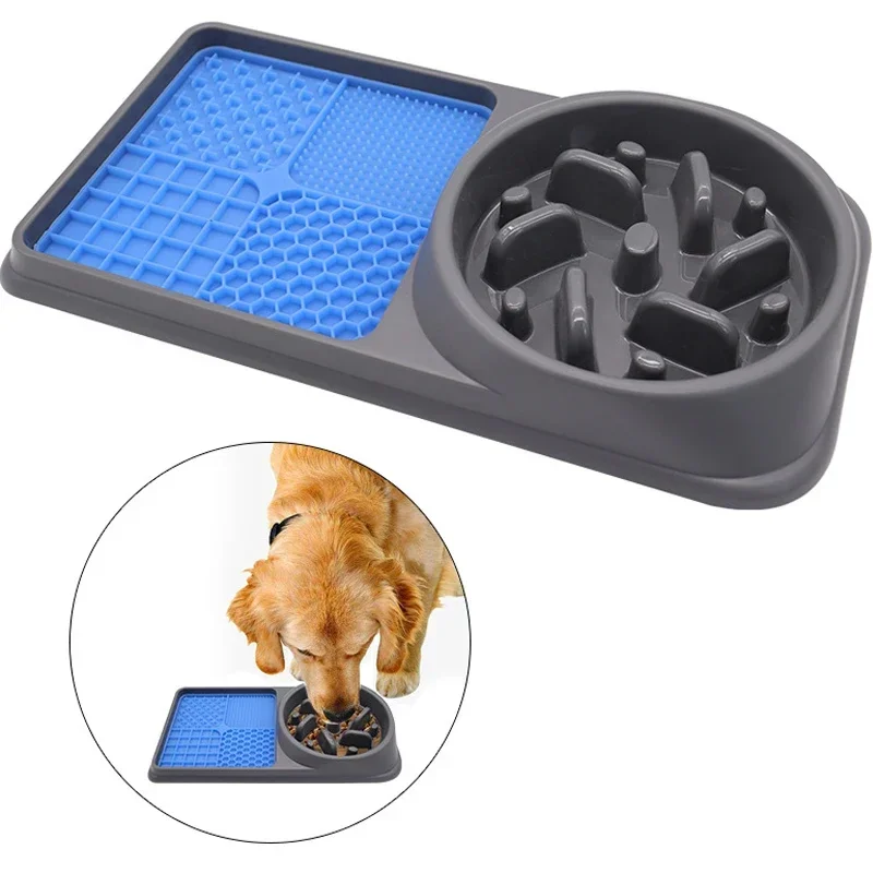 Pet Slow Food Plate Non-sliping Silicone Dog Lick Mat for Dogs Pet Sucker Food Training Feeder Dog Cat Yogurt Peanut Butter