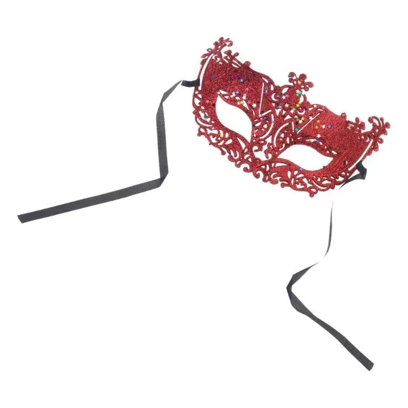 R1WE ハロウィンマスク、マスカレードベネチアンマスクスパンコールアイマスク、カーニバルボールドレスパーティーマスク用のハーフフェイスマスカレードマスク