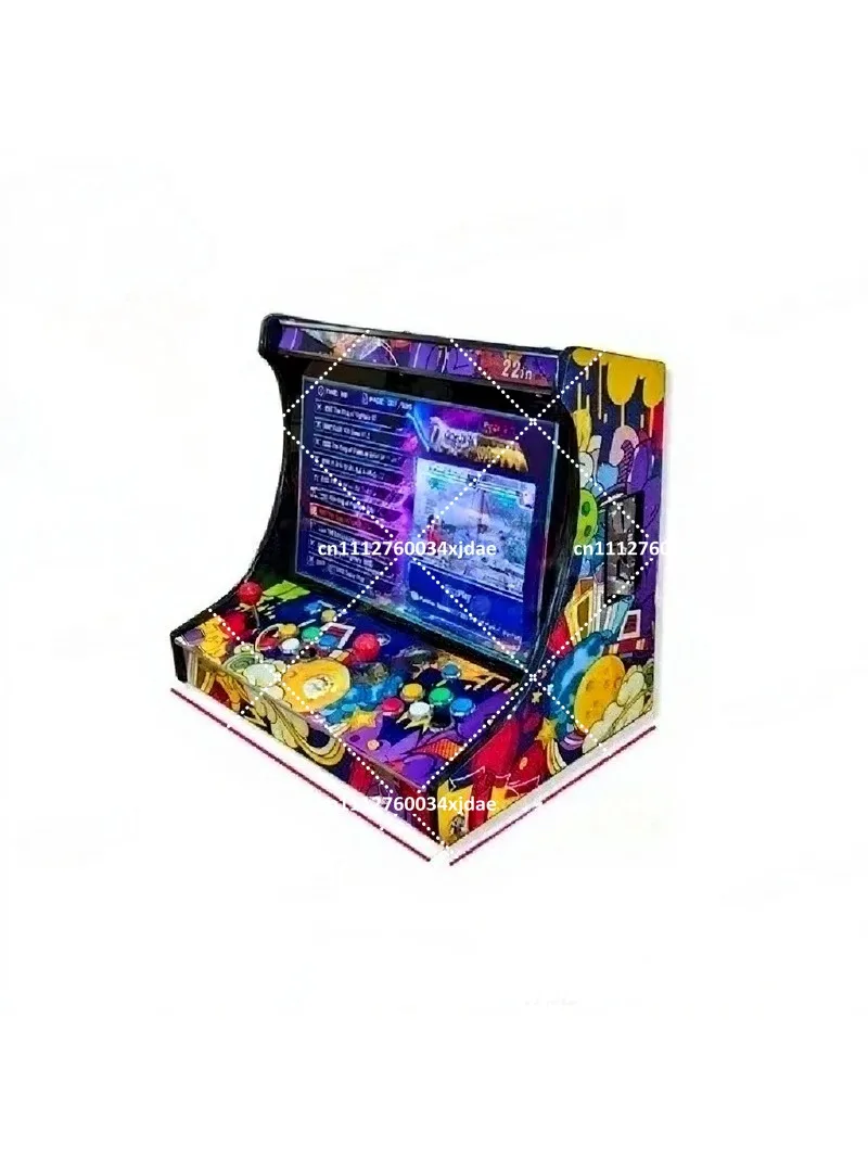 22-inch LCD Screen Plug and Play Arcade Machine, 1-2 Player Retro Wooden Cabinet with 26,800 Built-in Games