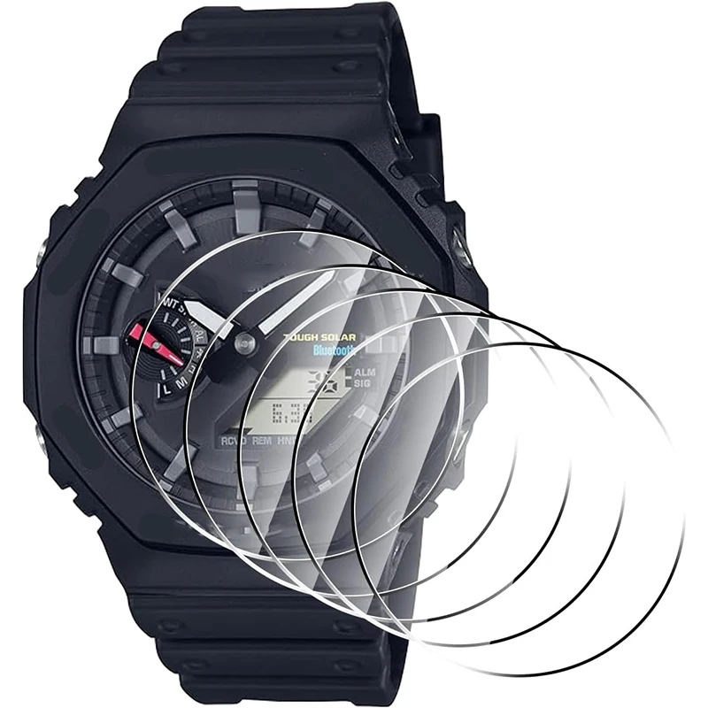 1–6 Stück 9H gehärtetes Glas Displayschutzfolie für Casio GA2100 GM2100 GM-B2100 Zubehör, kratzfeste Uhrenfolie, Schutzabdeckung – Detail 6