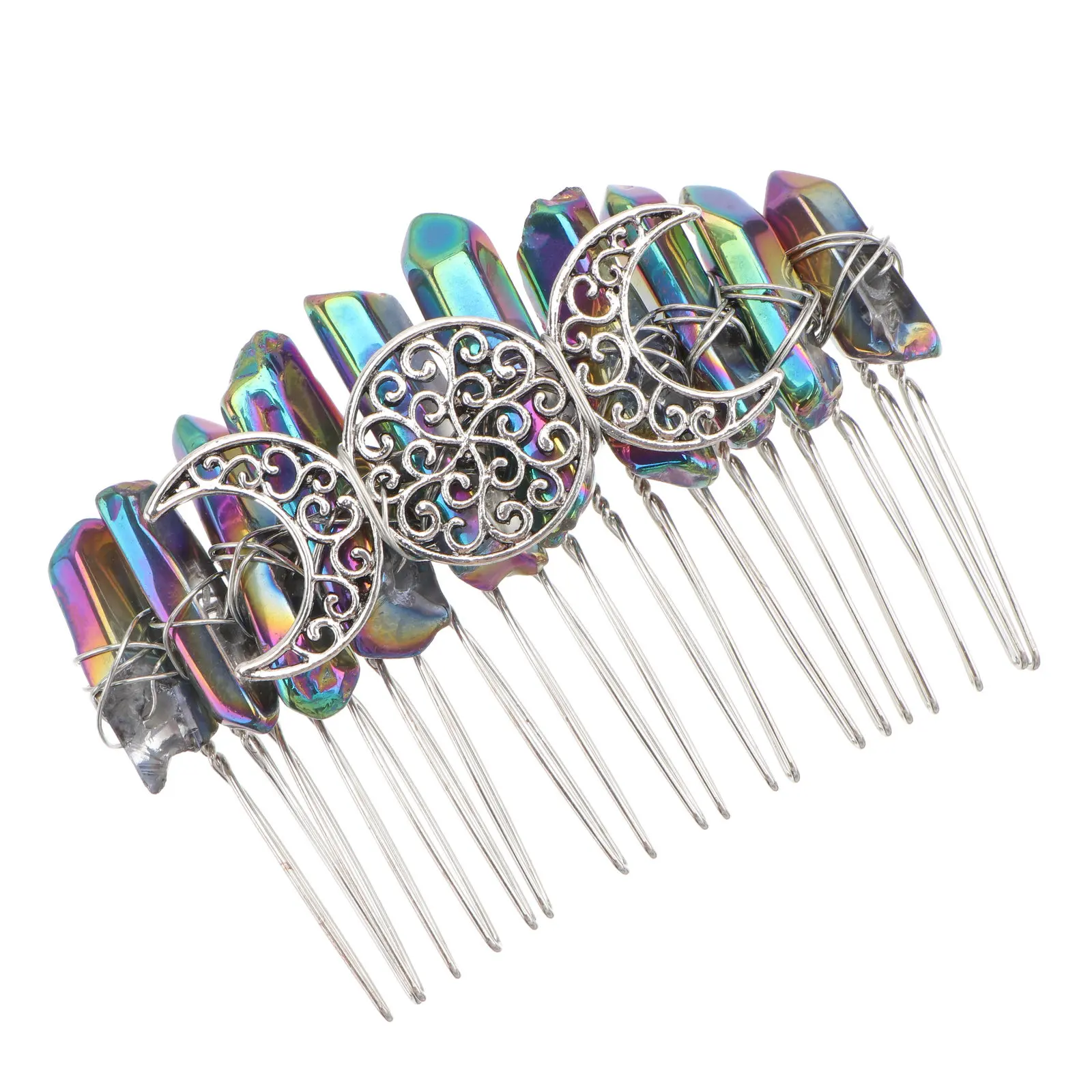 Crystal Hair Comb Handmade Bridal Hair Accessory for Wedding Party Dance Anniversary Elegant Hairstyle Decor