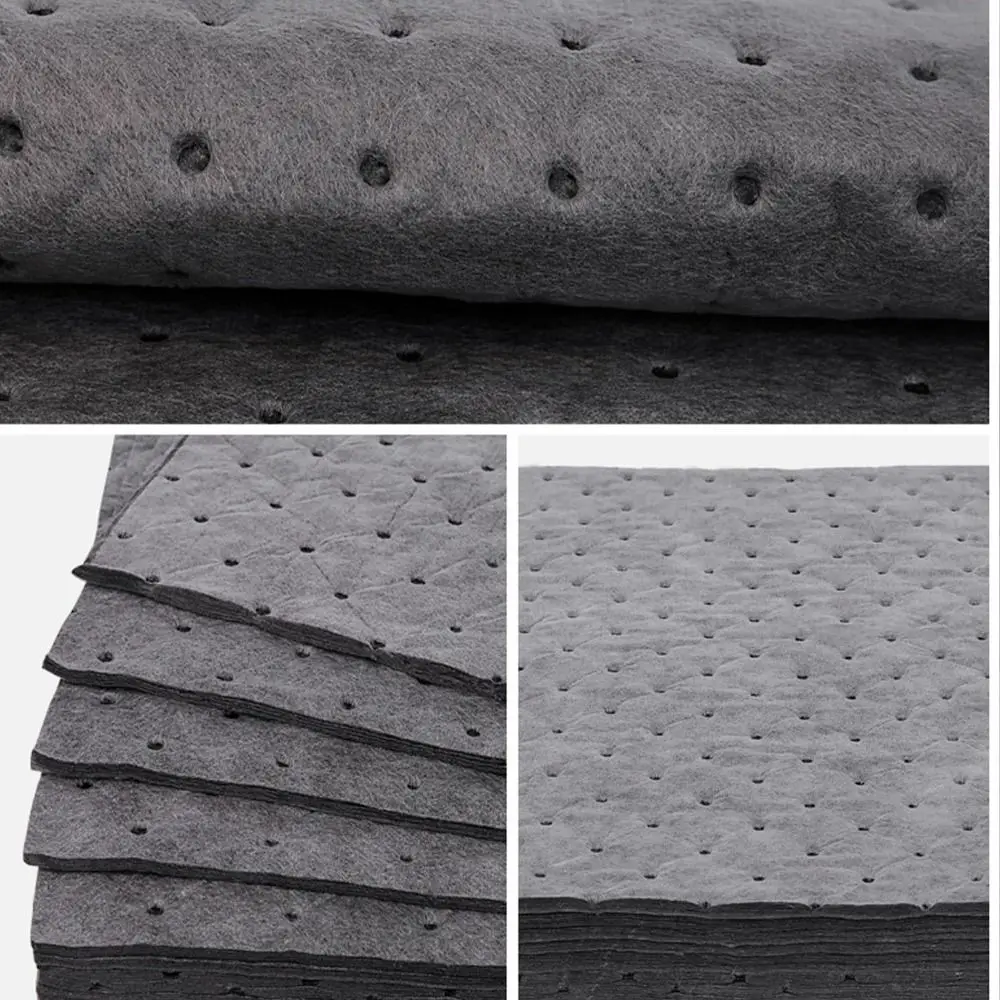5Pcs Shearable 50*40cm Oil Absorbent Pads Absorbent Mat Grey Oil Spill Mat Universal Heavy Weight Garage Floor Mat Basement
