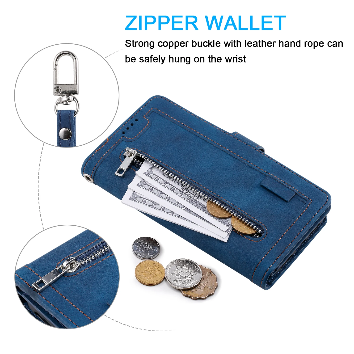 Multi-card Zipper portfel skórzany do Sony Xperia 10 IV 10 II 5 III 1 III stojak pokrywa odporny na wstrząsy Flip Folio ochronny futerał na telefon