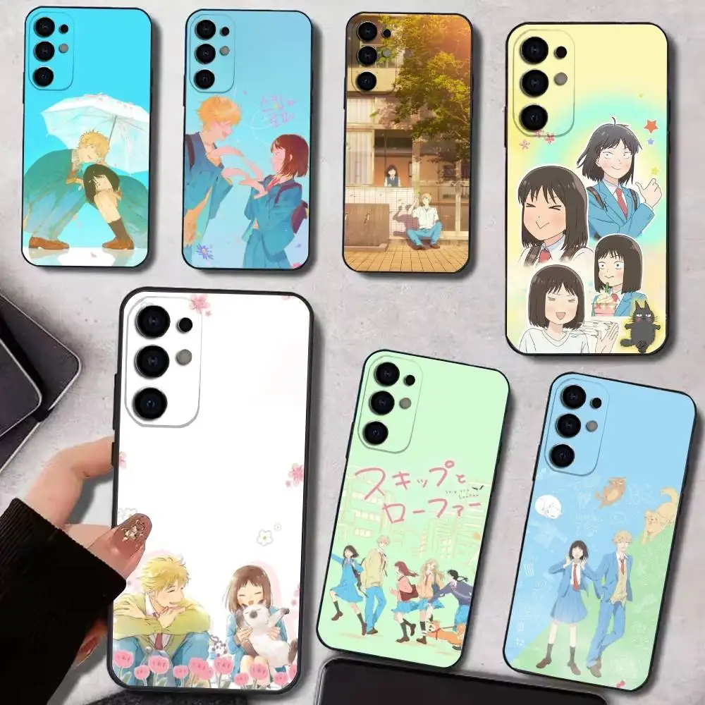 Custodia per telefono Anime S-Skip e L-Loafer per Samsung S25, S24, S21, S22, S23, S30, Ultra, S20, Plus, Fe, Lite, Cover morbida nera