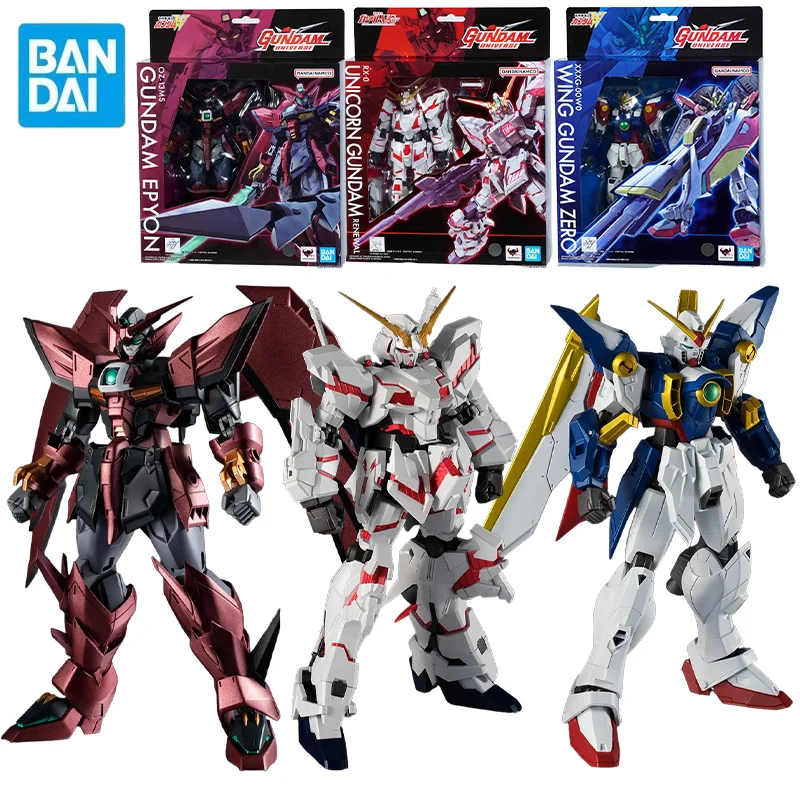 

Bandai UNIVERSE GU OZ-13MS GUNDAM EPYON/RX-0 Unicorn Gundam (Destroy Mode)/XXXG-01W Wing Gundam Action Figures Model Kit