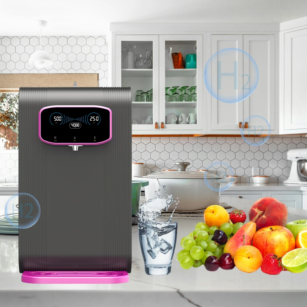 

Хит продаж: Настольный коммерческий диспенсер для воды с генератором, 4000 PPB, чистая вода 99,99%, холодная и горячая, с технологией Kengen Water Mach