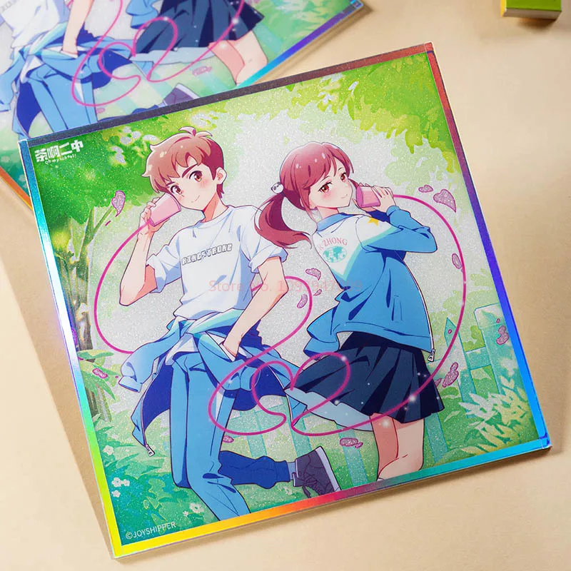 Breloque acrylique officielle en papier de couleur Pastel, décor de bureau Kawaii, articles de collection, cadeau pour les Fans