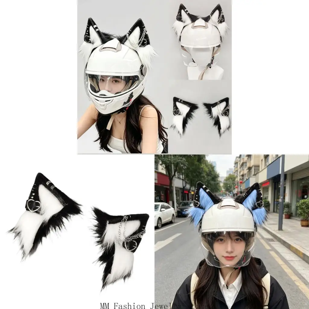 Unique Helmet Accessory Headband With Removable Adhesive Ears Multiple Uses D0UB