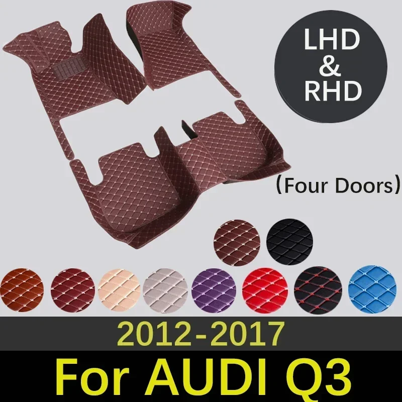 

Высококачественные кожаные автомобильные коврики для AUDI Q3 8U 2012 ~ 2017, модные аксессуары для интерьера, ковры на заказ, коврик для стайлинга автомобиля 003