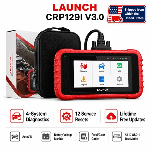 LAUNCH CRP129I V3.0 OBD2 Scanner Diagnostic Tool, 2026 New Code Reader for Cars and Trucks, ABS SRS Transmission Engine Code Rea