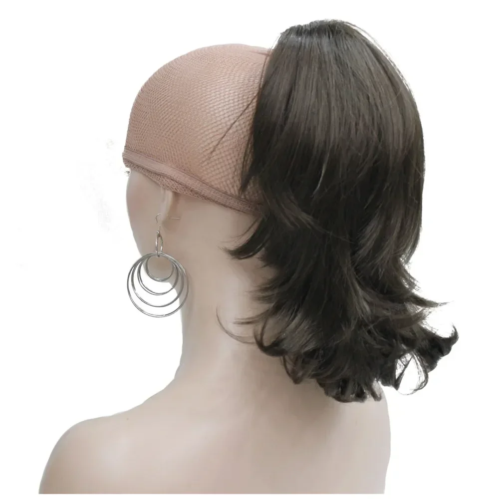 

Strong Beauty 12" Natural curly Dual Use Claw Jaw Pony tail Clip In Synthetic Ponytail Hair Extension