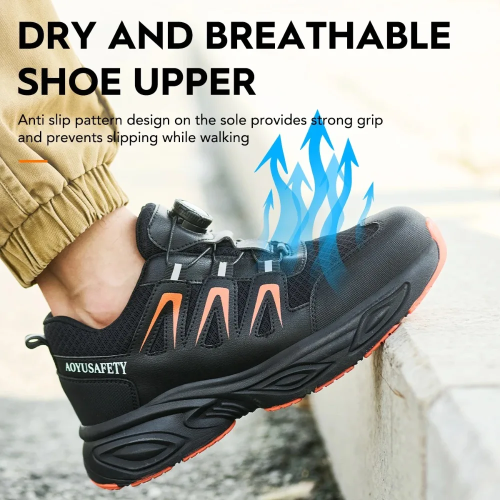 

Рабочие защитные ботинки AOYU с высоким берцем, стальным носком, для мужчин и женщин, с защитой от ударов, неразрушимые, для тяжелых работ