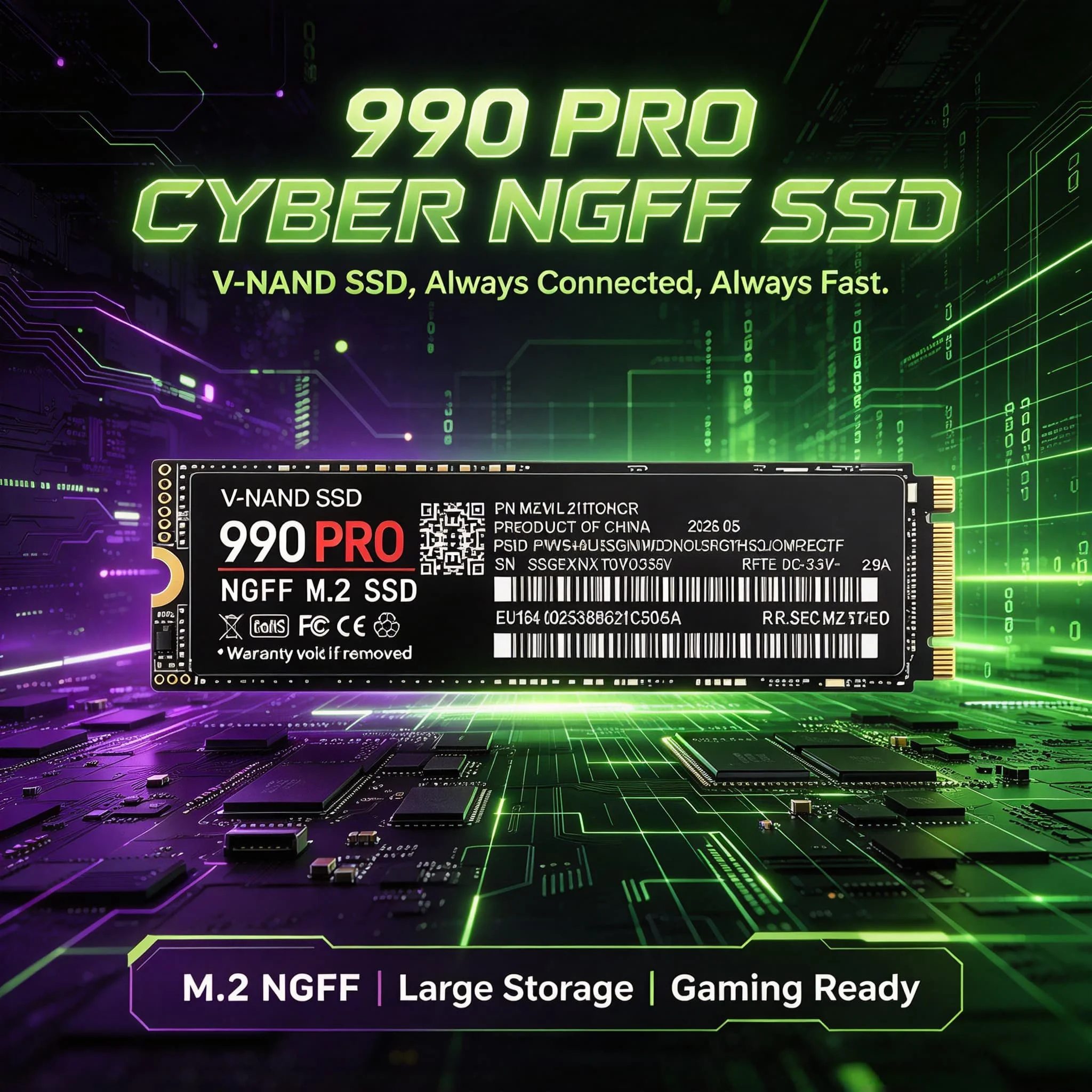 990PRO NGFF SSD M2 SATA3 for Laptop Desktop Computer Inside Solid State Drive 4TB 2TB 500GB 1TB High Speed Internal Hard Disk PC