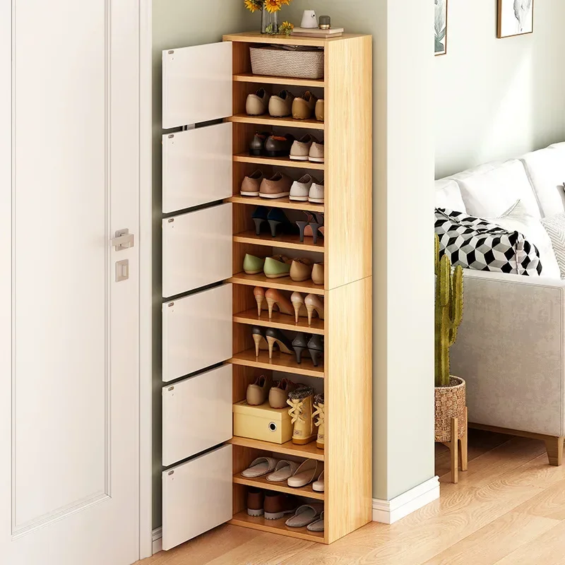 Shoe Cabinet Storage Shelf Wooden Display Living Room Shoe Cabinet Organizers Stand Organizador Vertical De Zapatos Furniture