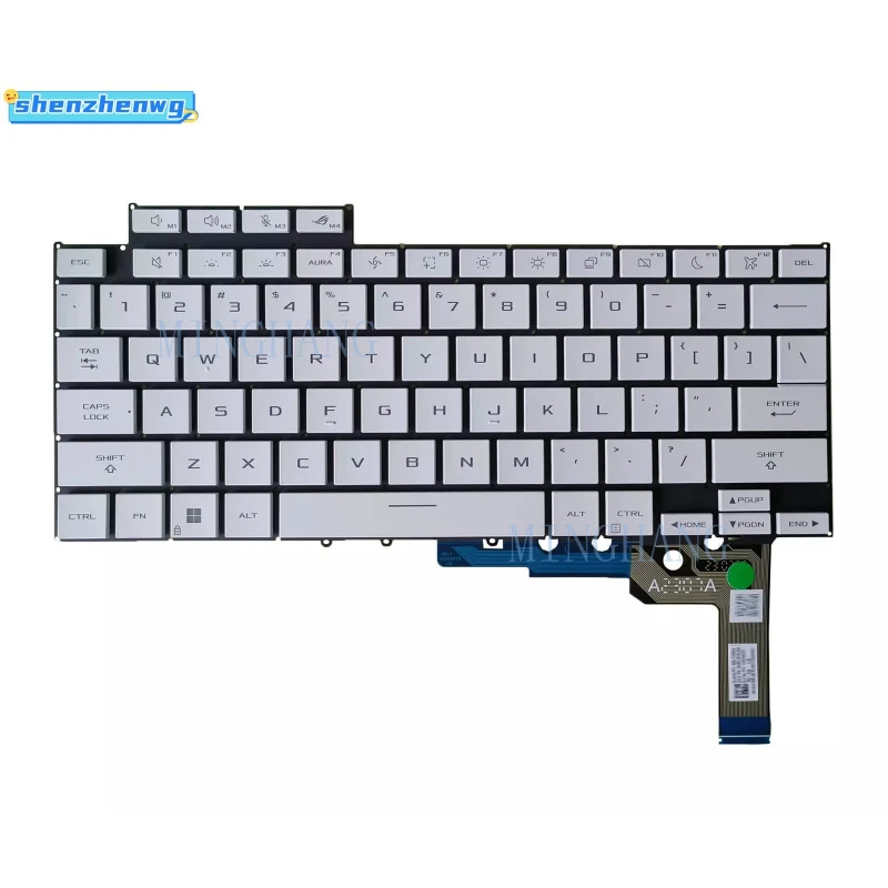 M   New Laptop Keyboard for ASUS ROG Zephyru-s G14 GA403U Air GA403 US Backlit white