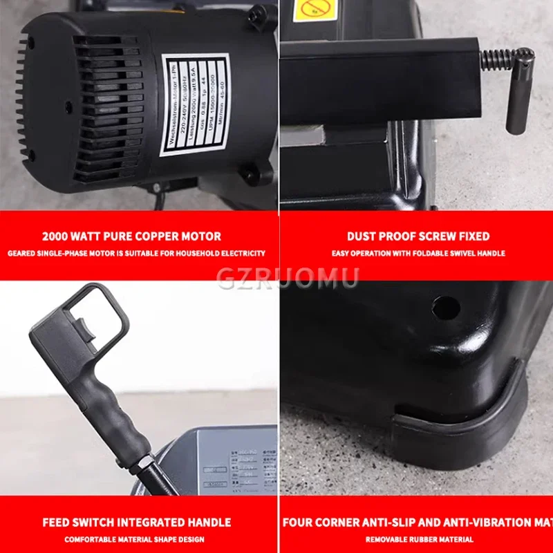HX-150 Metal Band Saw Portable 45° Cutting Machine Multi Function Pipe Material Steel Cutting Band Saw Woodworking Machine