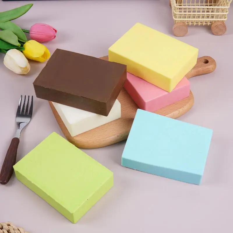 Slow Rebound Milk Brick Squeeze Toy Eco-Friendly Material Soft Stress Relief Sensory Toy for Family Game Night