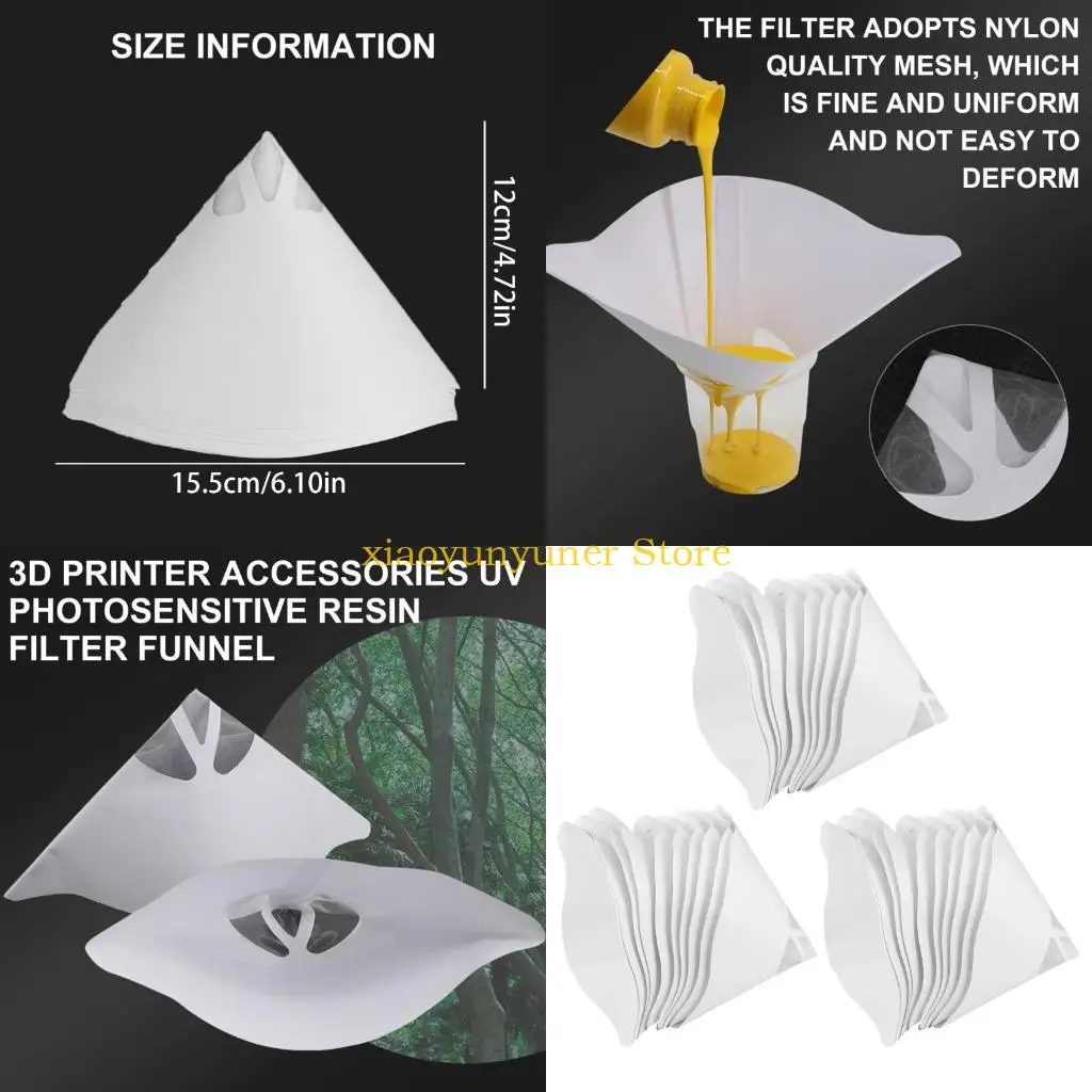 

P9JB Thicken Paper Filter Hole Size Resin Funnel Disposable for Photon DLP Resin