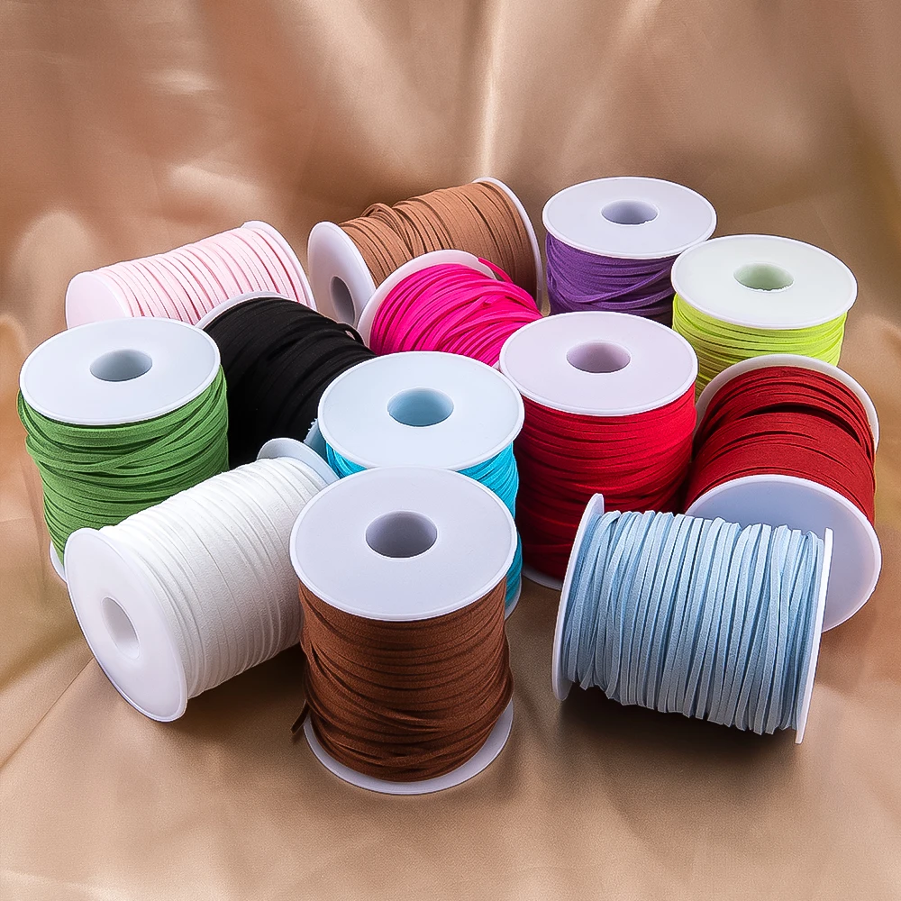 5M Twisted Cloth Cord 2.6mm Fabric String Rope for DIY Jewelry Making Necklace Bracelet, 1 Roll