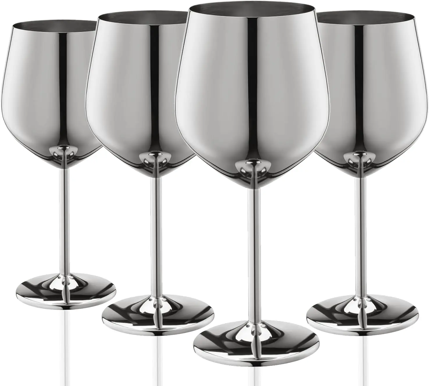 

Stainless Steel Wine Glasses Set of 4, 18oz Unbreakable Metal Wine Glass, Fancy, Unique Wine Goblets for Outdoor, Travel