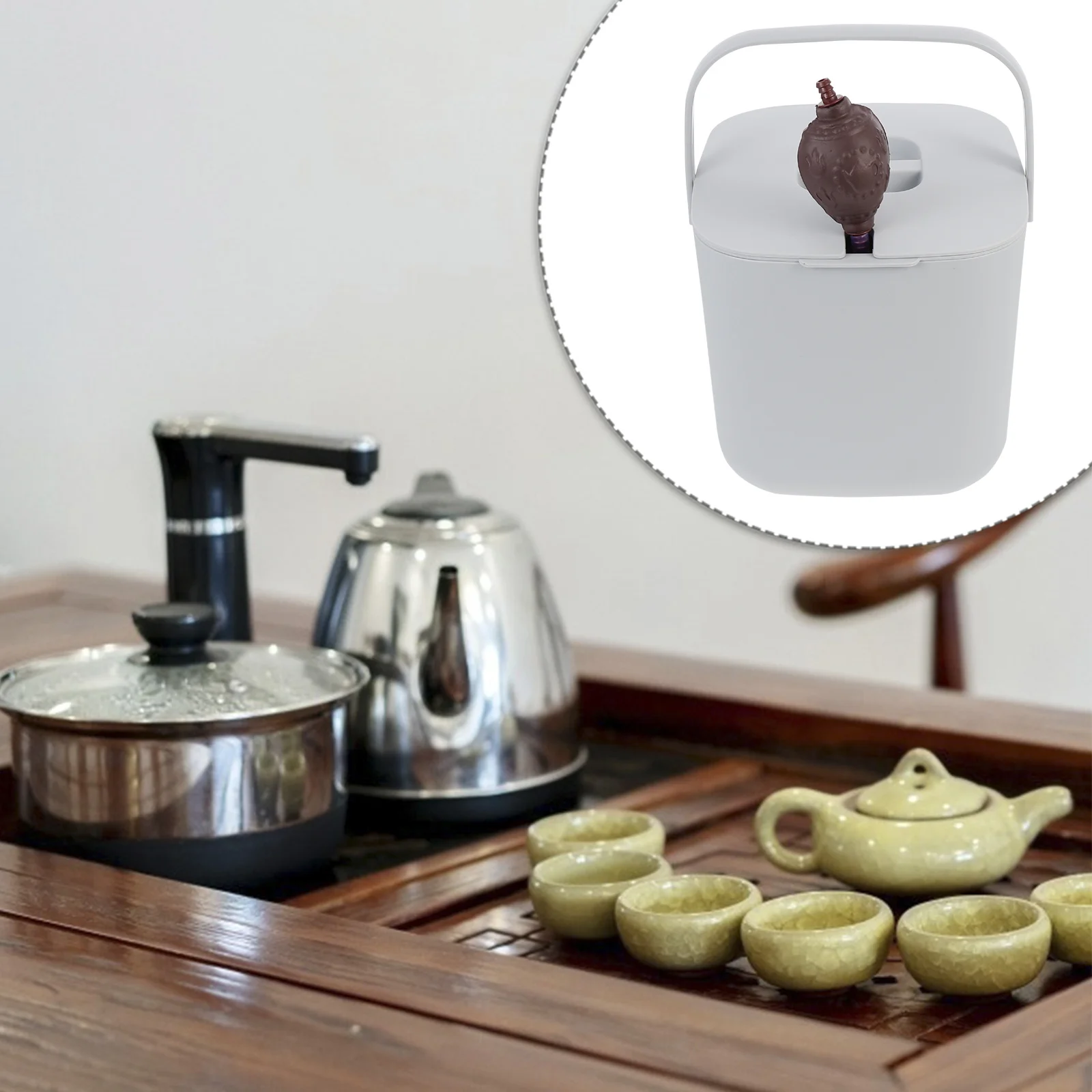 1 مجموعة 1 مجموعة دروس دلو المحمولة حامل أوراق الشاي البلاستيكية للمنزل المطبخ مكتب الشاي بقايا تخزين تصفية سلة النفايات