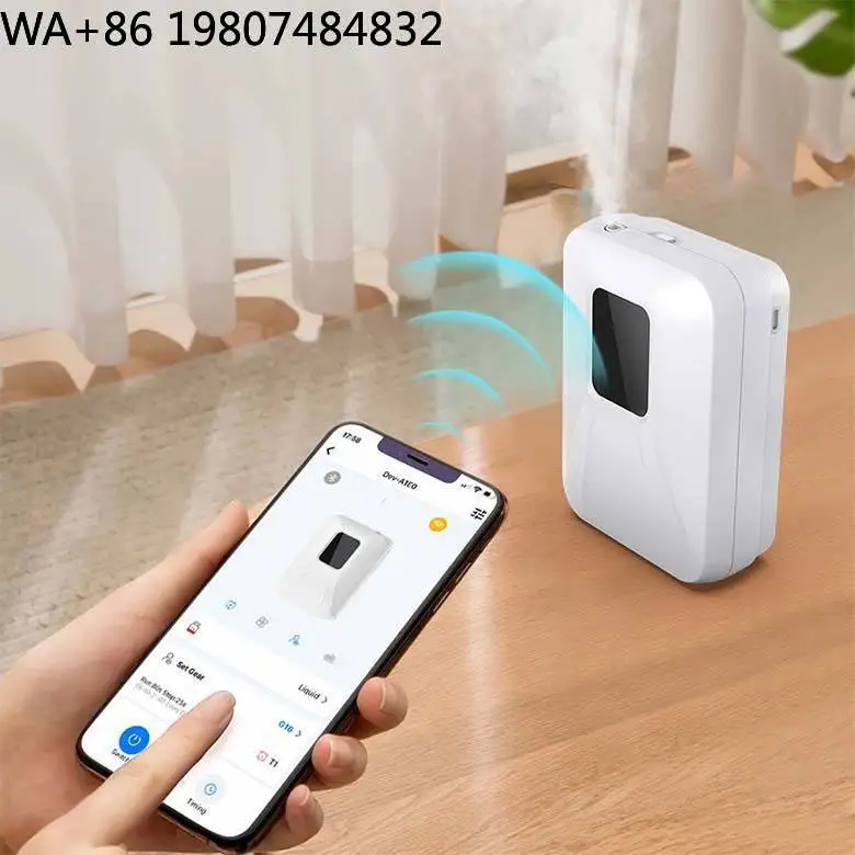 Wall Mount Commercial Waterless Scent Nebulizer 400㎡ Coverage Ultra Quiet Below 38dB  App Timing Hotel Air Freshener