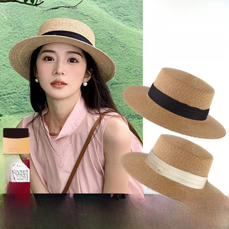 viney-women's-flat-top-st-hat-summer-2026-new-sle-large-size-sunscreen-hat-for-beach-vaion-adjustable-comfortable