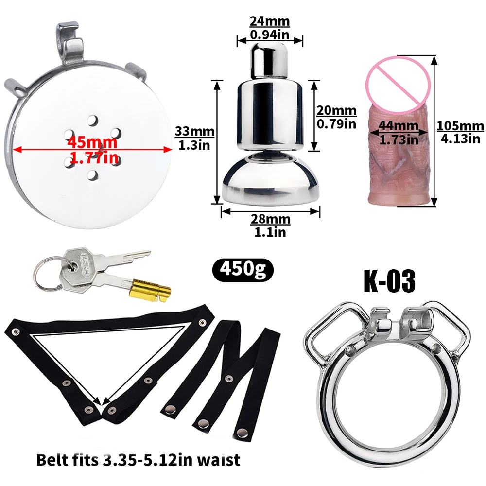 FRKO Realistic Silicone Dildo Black Chastity Belt Cage Device Metal Penis Ring Cock Lock BDSM Sex Toys For Men Lesbian Pleasure