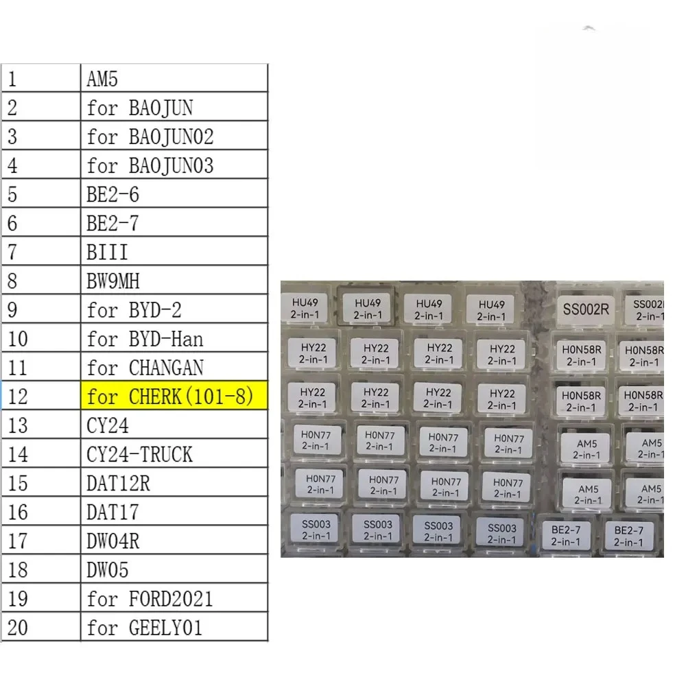 Hot Selling!!Lishi 2 in 1 AM5 BE2-6 BE2-7 B111 BW9MH CY24 CY24-Trunk DAT12R DAT17 DWO4R DWO5 for BAOJUN Changan BYD Ford Geely