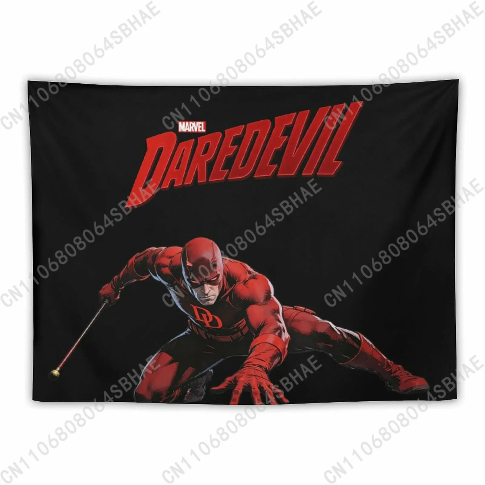 

Marvel Logo Daredevil Custom Photo Wall Tapestry Personalized Blanket Wall Hanging Bedroom Living Room Birthday Gift Cosplay