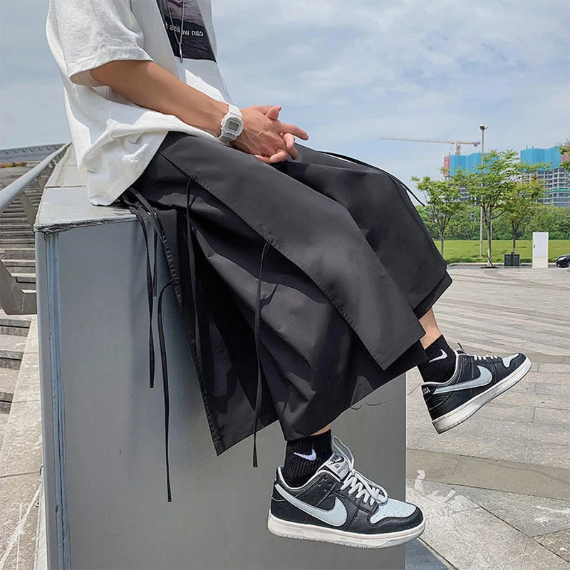 

Oversize Workwear ort Pants Men's Loose Wide Leg Seven-Foot Skirt Pants Trendy Brand Casual Loose Fit Summer orts