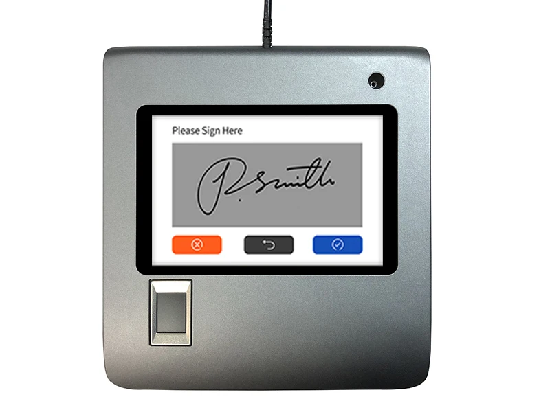 2026 5inch Electronic Digital LCD Fingerprint Signature Pad Panel With SDK For Bank Government Paperless Signature