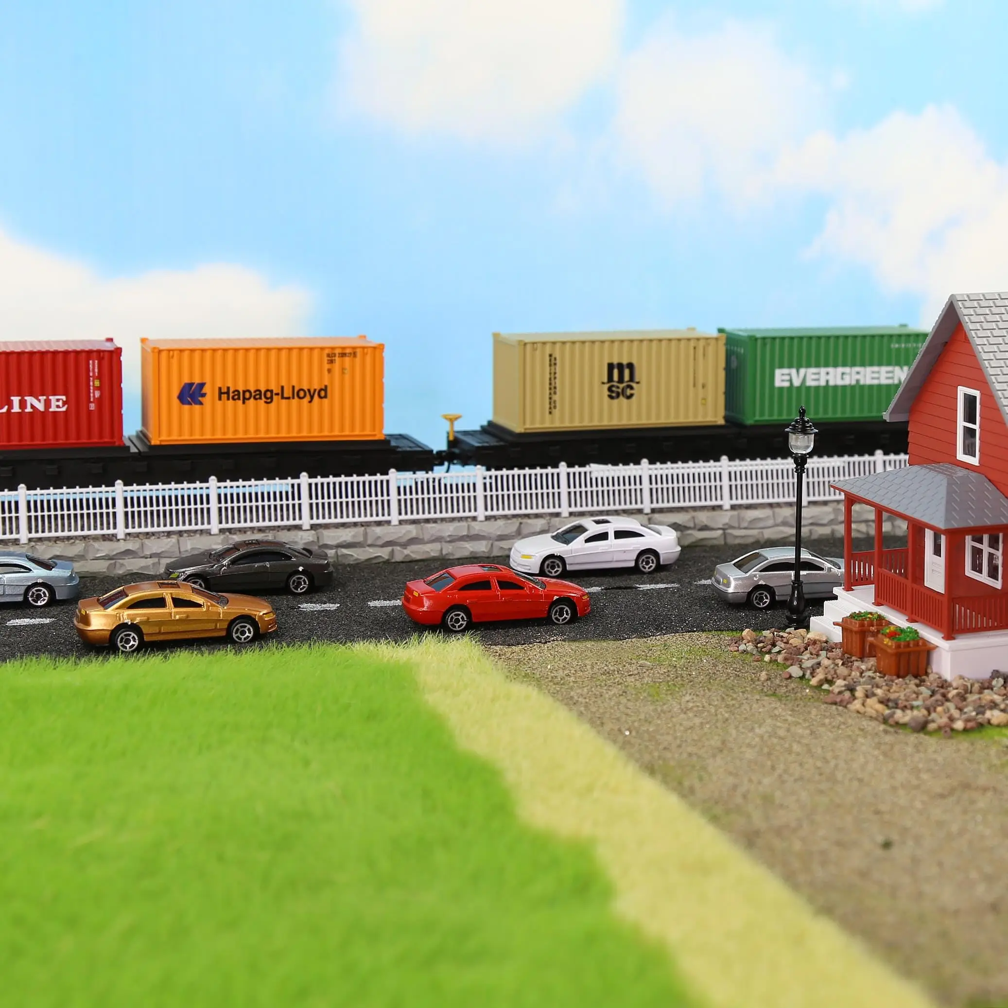 30PCS 1:75-1:300 Schaal Miniatuur Auto Model Speelgoed Plastic Voertuig Voor DIY Spoorweg Trein/zand Tafel Gebouw Accessoires Landschap
