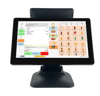 نقاط البيع المدمجة القابلة للطي التي تعمل باللمس لنظام التشغيل Windows/Android Google GMS مطعم الوجبات السريعة/المتجر 40% توفير الشحن ماكينة تسجيل المدفوعات النقدية الفعالة #1