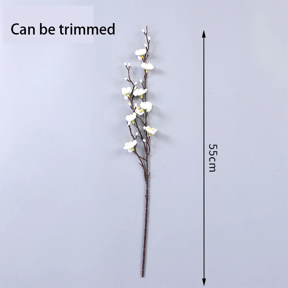 

3Pcs Red Simulated Plum Blossom Branch Plastic Artificial Flower for Indoor Home Decoration Wholesale