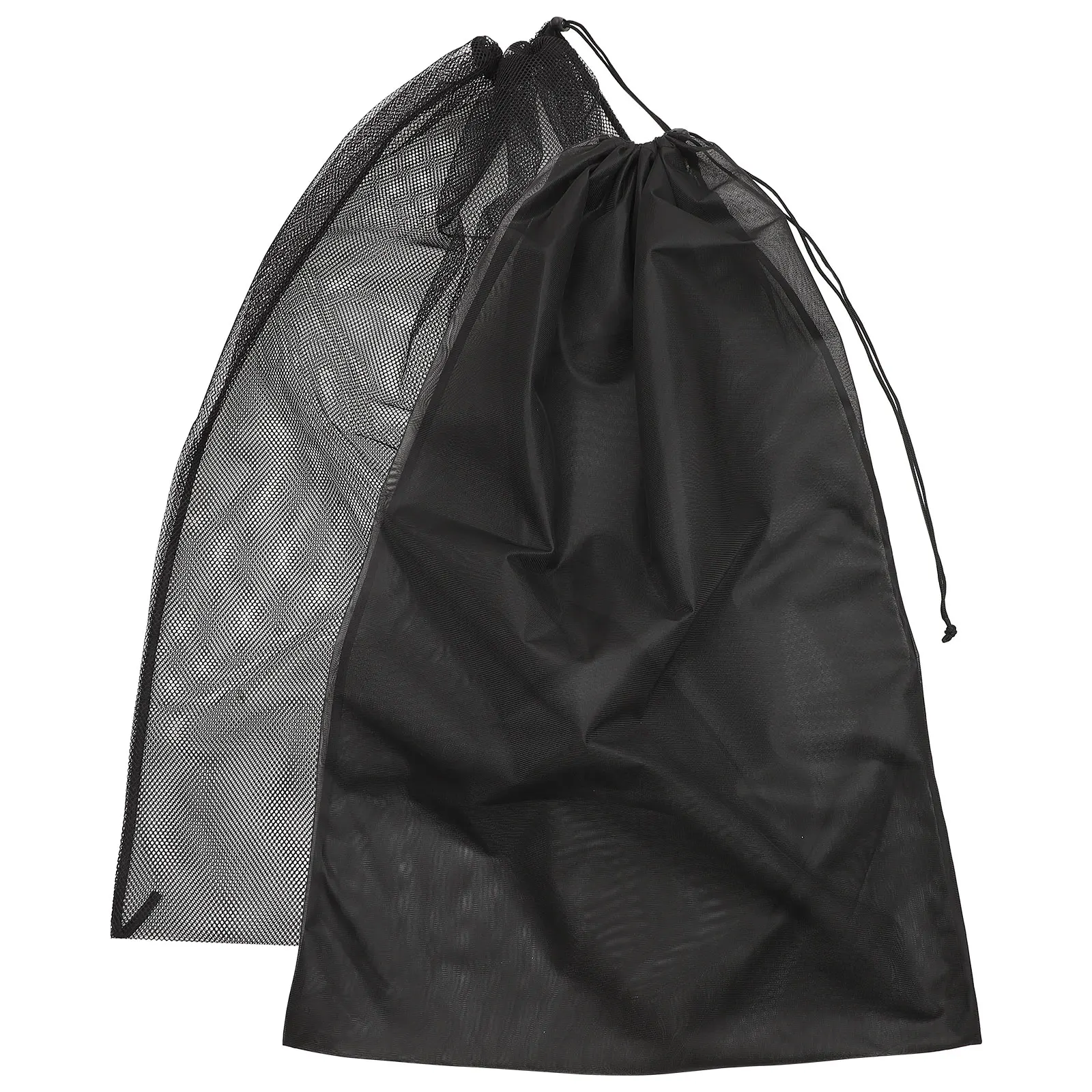 

2Pcs Laundry Bag Mesh Fine Coarse Clothes Wash Storage Travel Drawstring Extra Large Heavy Duty Portable Home Use Dustproof
