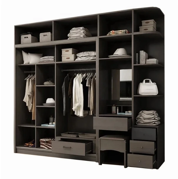 

-Modern Simple Design Home Storage Cabinet Closet 4 Door 3 Drawers Livingroom Bedroom Furniture Wardrobe