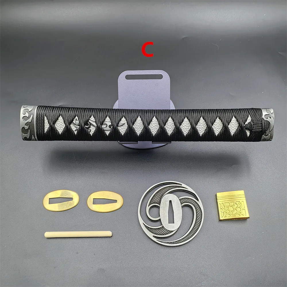 26cm Tsuka Handle Accessory For Japanese Samurai Katana/Sword Set Different Tsuba+Menuki+Fuchi+Kashira+Habaki+Seppa Fittings - view 4