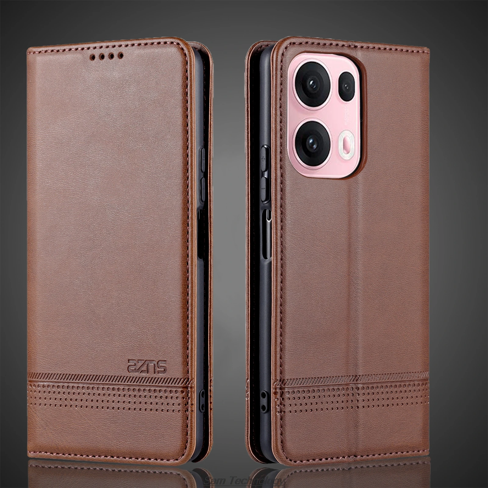 Magnetic Adsorption Leather Fitted Case for OPPO Reno 13 Pro 5G / Reno13 5G Global Flip Cover Protective Case Capa Fundas Coque