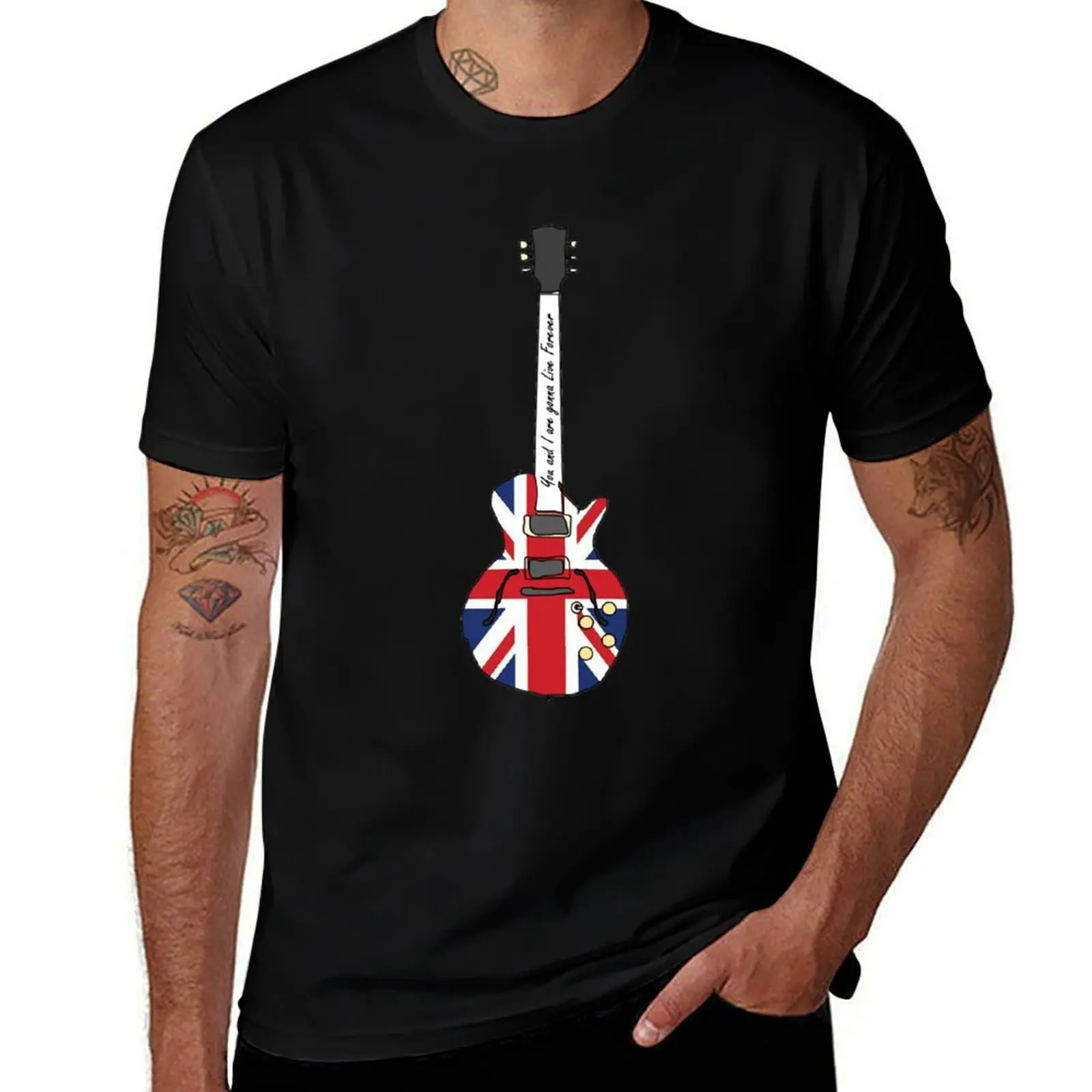 Noel Gallagher Union Jack Sheraton Live Forever T-Shirt blacks cute clothes slim fit t shirts for men