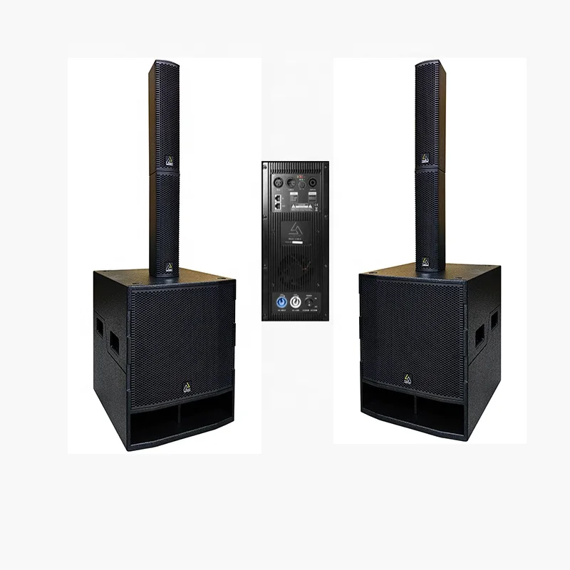 L-SOLUTION L4 4inch Full Range Column Speaker & L18S 18inch Active Sub 1000W/4000W 8 Ohms For Indoor/Outdoor Use