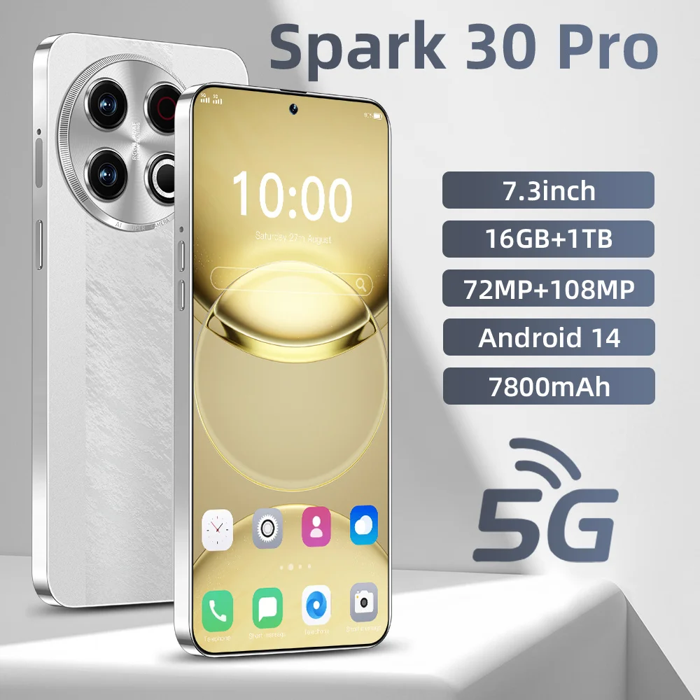 

The phone case is used for 2025 HOT Spark 30 Pro NEW 7.3HD Global Edition Original Smart Dual Card 7800mAh Battery