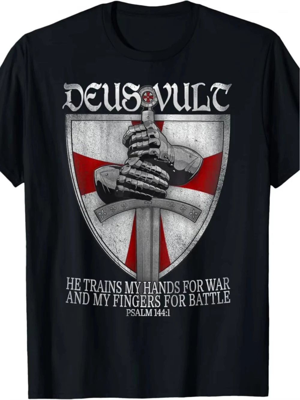 Men's Deus Vult Knights Templar Medieval Knight T-shirt Fan Gift Casual Daily Printed Pattern Men's and Women's T-shirts