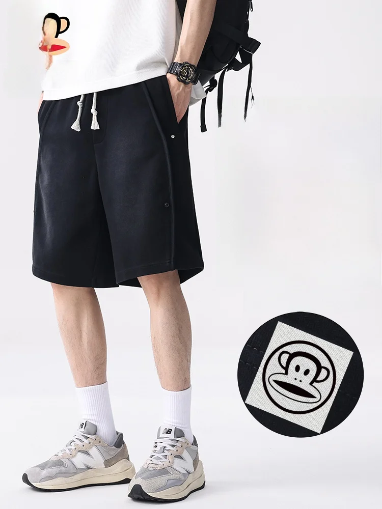 

Мужские летние модные свободные прямые повседневные шорты Paul Frank Large-Mouth Monkey Bla Sports, дышащие