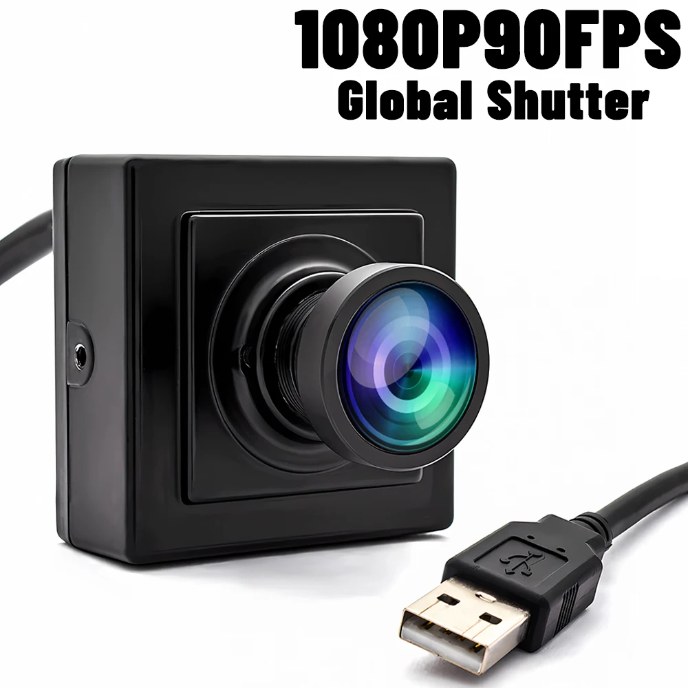 WGWK 90FPS 1920x1200 Global Shutter USB Camera 1.8mm 127° Wide Angle Lens 120FPS720P MJPEG High Frame Rate Capture Plug And Play
