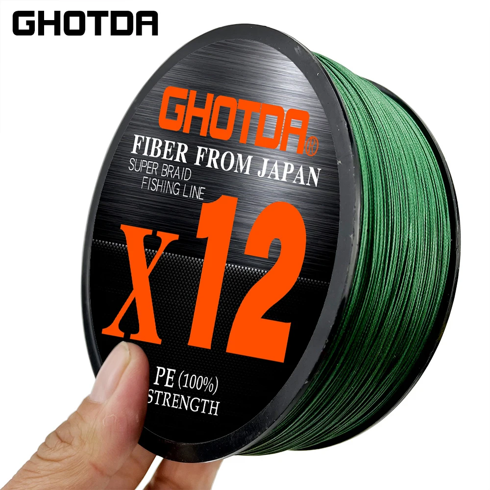 Japan Fabric  Fishing Line 100M 12 Strands Braided Fishing Line Multifilament PE Line for Carp Fishing Wire 0.6-8.0#